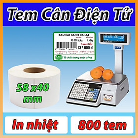 Mua Giấy in tem mã vạch  decal nhiệt khổ 58x40 (tem cân  tem trà sữa  tem trà tranh)