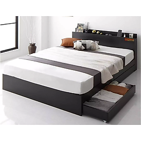 Mua  Kèm Ảnh Thực Tế - Miễn phí vận chuyển & Lắp đặt  GIƯỜNG NGỦ GỖ CÔNG NGHIỆP CAO CẤP OHAHA-002