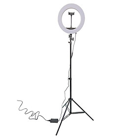 Bộ tripod, giá đỡ livestream có đèn Led 3 chế độ HQ-14 (36cm), kèm kẹp điện thoại - Hỗ trợ ánh sáng chụp ảnh