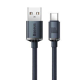 Mua Cáp Sạc Siêu Nhanh USB to Type-C 100W Baseus Crystal Shine Series Fast Charging - Hàng Chính Hãng