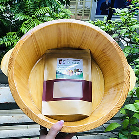 Mua COMBO CHẬU NGÂM CHÂN GỖ THÔNG TRƠN CAO 15CM + 01 THUỐC NGÂM CHÂN TÂM SINH AN