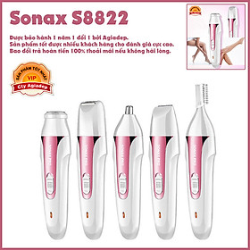 Bộ dao cạo lông, cắt tỉa lông mũi, lông mày Đa Năng 5 trong 1 - Sonax S8822