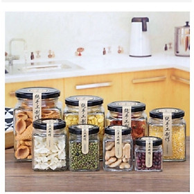 Mua Hũ thủy tinh- Hũ Thủy Tinh Vuông Nắp Thiết  -  50ml 100ml 200ml 280ml 380ml 500ml 730ml
