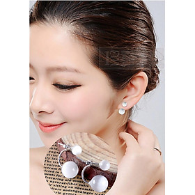 Bông tai nữ 2 hạt ngọc trai sang trọng quý phái BT04