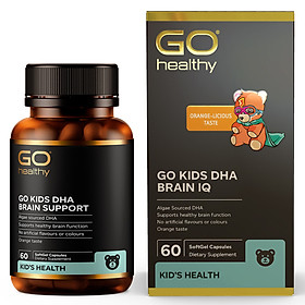 GO KIDS DHA BRAIN IQ 60 VIÊN - Viên nhai DHA cho bé nhập khẩu chính hãng GO Healthy New Zealand