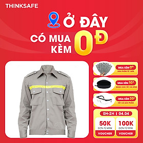 Mua Quần áo bảo hộ lao động Thinksafe áo lao động kỹ sư công nhân có túi hộp thoải mái thoáng mát thấm hút mồ hôi DN03