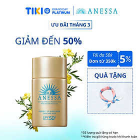 Kem chống nắng dạng sữa dưỡng da kiềm dầu bảo vệ hoàn hảo Anessa Perfect UV Sunscreen Skincare Milk SPF 50+ PA++++ 20ml