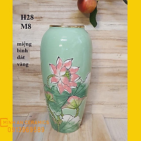 Mua Bình hoa  lọ hoa dáng cao  dáng quốc dân nhiều mẫu gốm Minh An Bát tràng cao 30cm