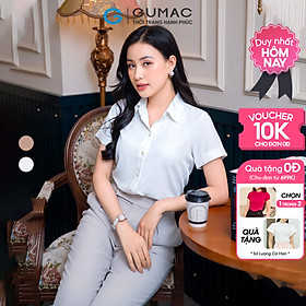 Áo sơ mi nữ lai lật vải luạ mềm mát công sở đi tiệc sang trọng thời trang GUMAC AD09011