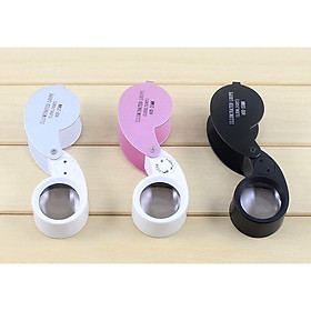 Kính lúp mini gấp mở cầm tay có đèn nhỏ gọn, tiện lợi