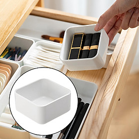Desktop Drawer Organizer, Vanity Trays Portable Bin Compartment Basket Stackable Cosmetic Storage Box for Makeup Jewelry Bathroom