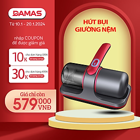 Mua Máy Hút Bụi Giường Nệm Cầm Tay Không Dây Diệt Khuẩn Bằng Tia Cực Tím DAMAS MY 017 - Hàng chính hãng