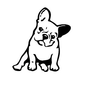 Fashion French Bulldog Dog Car Sticker Car Decoration