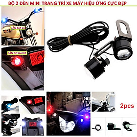 Bộ 2 đèn chớp nháy mini gắn chân gương xe máy nổi bật siêu đẹp mẫu mới chống nước