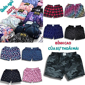 Quần Quần Đùi Nam Nữ Mặc Nhà Tắm Biển Quần Ngủ SATU Vải Thun Cotton Co Giãn Thoải Mái Thoáng Mát