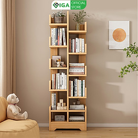 Kệ Sách Để Sàn Cao Cấp 11 Tầng Bằng Gỗ MDF Phủ Melamin Chống Nước, Chống Xước - Hàng Chính Hãng