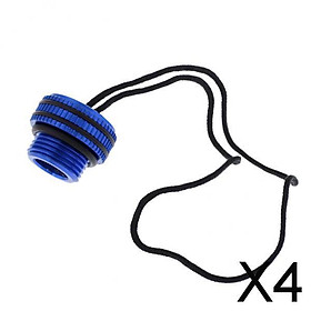 4xScuba Diving Dive Tank Valve Threaded Dust Plug   Protection Cover Blue