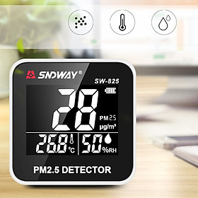 Mua Máy Đo Chất Lượng Không Khí SNDWAY SW-825 - Đo Bụi Siêu Mịn PM2.5 - Đo Nhiệt Độ - Độ Ẩm Thời Gian Thực - Sử Dụng Pin Sạc - Hàng Chính Hãng