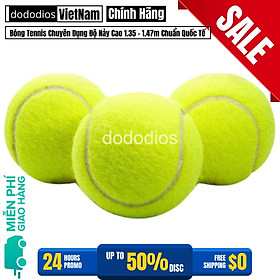 combo 5 quả bóng banh tennis chơi quần vợt cao cấp - độ nảy chuẩn quốc tế - hàng chính hãng dododios - Combo 5 - Nảy 1.4m - 5 quả