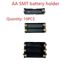 10 cái Hộp pin 1/2/3 AA chất lượng cao SMT SMD 2 Hộp giữ pin AA Hộp pin Hộp pin 14500 Màu sắc: 3AA 10 CÁI