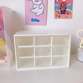 Mua Hộp đựng phụ kiện 9 ngăn kéo để bàn đựng trang sức   phụ kiện   văn phòng phẩm chống bụi bẩn bằng nhựa