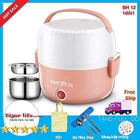 Mua Hộp Cơm Hâm Nóng  Nấu cơm Inox 2 - 3 Tầng  Hộp cơm Cắm điện Tigerlife 2021 Tặng Túi  Thìa  Đũa Full đồ bh 1 đổi 1