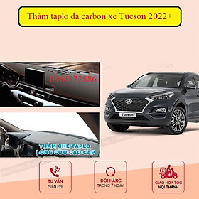Thảm taplo da carbon 3 lớp xe Tucson 2022+ có chống trượt