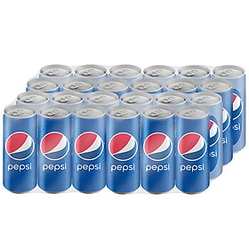 Thùng 24 Lon Nước Ngọt Có Gas Pepsi (330ml / Lon)