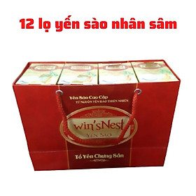 Túi xách 12 lọ Yến Sào win sNest Nhân Sâm 70 ml