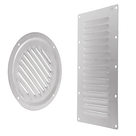 2 Pieces Stainless Steel Louvered Vent 228x127mm & 5'' Louver Ventilation Boat Marine
