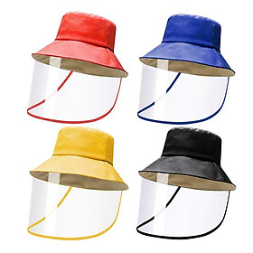 4pcs Mixed Anti-spitting Hat Dustproof Clear Cover  Hat Bucket Hat
