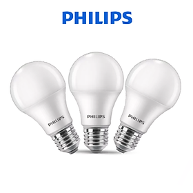 Combo 3 bóng Philips LED bulb Essential E27 9w ánh sáng trắng 6500K