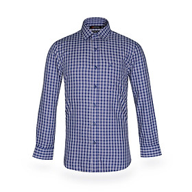 Áo sơ mi nam KHATOCO dài tay kẻ caro A1MD398T1-CNCR239-2412-D