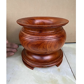 Mua Bát nhang gỗ hương nguyên khối vân gỗ đẹp ngang 14cm