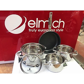 Mua Bộ nồi inox liền khối Elmich Trimax ECO EL-8003 size 16  18  22  chảo 26cm