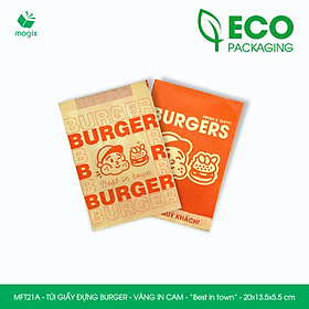 Mua MFT21A - 20x13.5x5.5 cm - 100 Túi giấy Kraft đựng hamburger  túi giấy burger  túi đựng thực phẩm