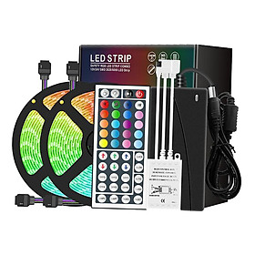 RGB LED Strip Lights Flexible Remote Control Outdoor Decor US Plug