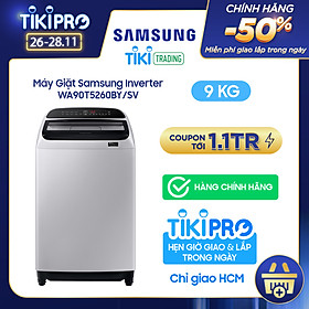 Máy Giặt Samsung Inverter 9 kg WA90T5260BY/SV - Chỉ giao HCM