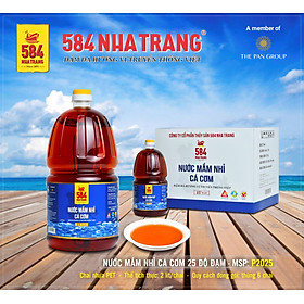 Thùng 6 chai 2L Nước mắm Truyền Thống, 584 Nha Trang 25 độ đạm, Date MỚI NHẤT