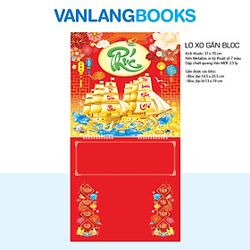 Lịch Gắn Bloc 2026 Vanlangbooks - Kim Thuyền Phúc Ngư (VLLXGL12) Cao Cấp - Chưa Bao Gồm Bloc Lịch