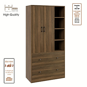 Saly , tủ quần áo đa năng - kết hợp kệ , 90cm x 40cm x 180cm , tcm_008