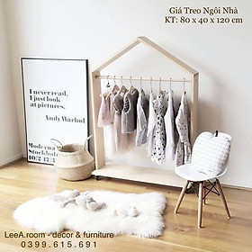 Mua Kệ Treo Đồ Cho Bé Hình Ngôi Nhà Bằng Gỗ Tần Bì Cao Cấp  An Toàn - Decor Phòng Em Bé