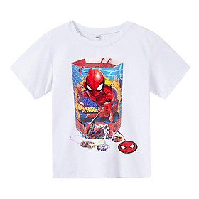 Áo thun trẻ em người nhện cool cute 4 màu Có size người lớn, King Cotton