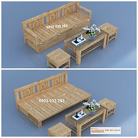 Mua Bộ sofa giường gỗ sồi M6.9