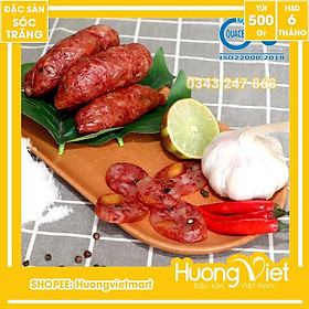 Đặc Sản Sóc Trăng - Lạp Xưởng Trứng Muối Tân Huê Viên, Lạp Xưởng Sóc Trăng Mai Quế Lộ Gia Truyền Đậm Đà Vị Cay Nhẹ Túi 500G