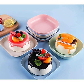 Mua Đĩa Vuông Lúa Mạch  Đĩa Đựng Bánh Kẹo  Trang Trí Thức Ăn Xinh Xắn