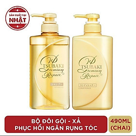 Cặp dầu gội xả Tsubaki Nhật Bản Dưỡng Tóc Bóng, Làm Phồng, Mềm Mượt 490ml