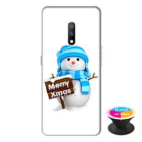 Ốp lưng dành cho điện thoại Realme X hình Cậu Bé Người Tuyết - tặng kèm giá đỡ điện thoại iCase xinh xắn - Hàng chính hãng