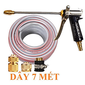 Mua Bộ dây vòi xịt bơm nước tưới rửa   tăng áp 3 lần  loại 7m  10m 206318 đầu đồng  cút đồng  + mở chai
