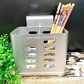 Mua Ống vắt đũa muỗng  ống đựng đũa muỗng tiện lợi 2 ngăn - Nhôm dày C.Lượng 15cm  nặng 400g. Chuyên phục vụ Sp Gia dụng  Kh